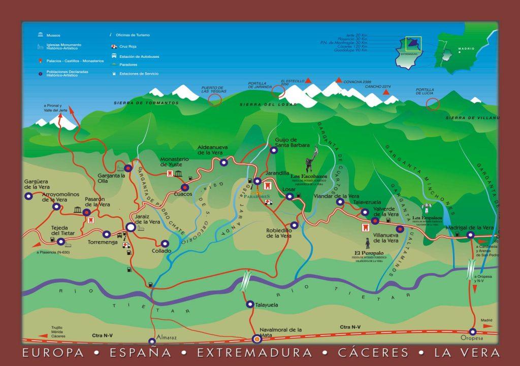 Mapa Comarca de la Vera y Cuacos de Yuste - 3